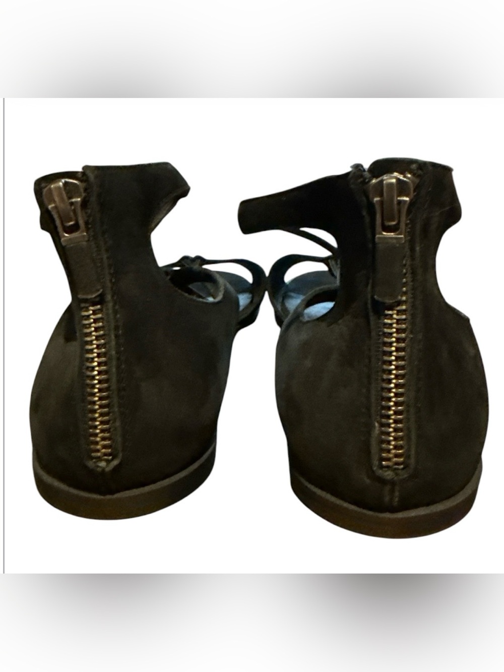 Eileen Fisher Rose Minimalist Comfort Sandals Black Leather - Picture 4 of 6